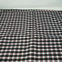 Vintage Seersucker Puckered Plisse Fabric Checkered Woven Cotton 3.5+ Yards