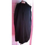 Juilliard Fabric Mid Century Mod Fur Collar Wool Coat Cloak Womens S M USA Black