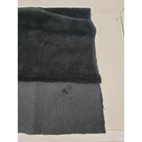 Black Deep Pile Plush Faux Fur Fabric Almost 1 Yard