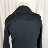 EDC Esprit Short Sweatshirt Jersey Knit Belted Trench Coat Jacket Womens S Black
