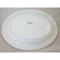 Tabletops Unlimited Nature 18.5 in Oval Ceramic Platter Dish Handcrafted Fruits