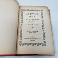 Vintage 1940s Hardcover Book Little Men Pin Circus Louisa M Alcott Cover Fiction