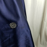 Vintage Navy Blue Velvet Chiffon Jeweled Prom Pageant Dress Junior 2XL Womens XS