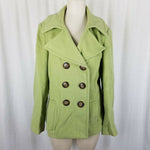 Tribal Wool Cashmere Double Breasted Peacoat Jacket Short Coat Womens 10 Green