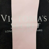 Victoria's Secret Black Pink Racing Stripe Bag Open Top Crossbody Weekender Tote