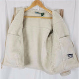 LL Bean Kids Vegan Faux Shearling Sherpa Faux Fur Jacket Girls L 14 16 Patchwork
