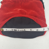 Vintage Topaca Red Velvet Embroidered Roses Shoulder Bag Cinch Drawstring Purse