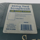 Vintage String Tied Green Scrapbook 12"x14" Photo Album Thompson Products NOS