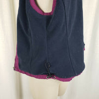 LL Bean Nylon Fleece Lined Vest Womens XS Full Zip Up Outdoor Mountain Raspberry
