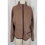Mirage Las Vegas Casino Full Zip Up Sweatshirt Sweater Jacket Golf Womens L Tan