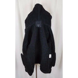 Esprit Vegan Sherpa Shearling Fur Faux Suede Hooded Parka Jacket Peacoat M