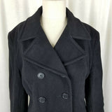 Jones New York Double Breasted Winter Wool Military Short Peacoat Coat Womens S