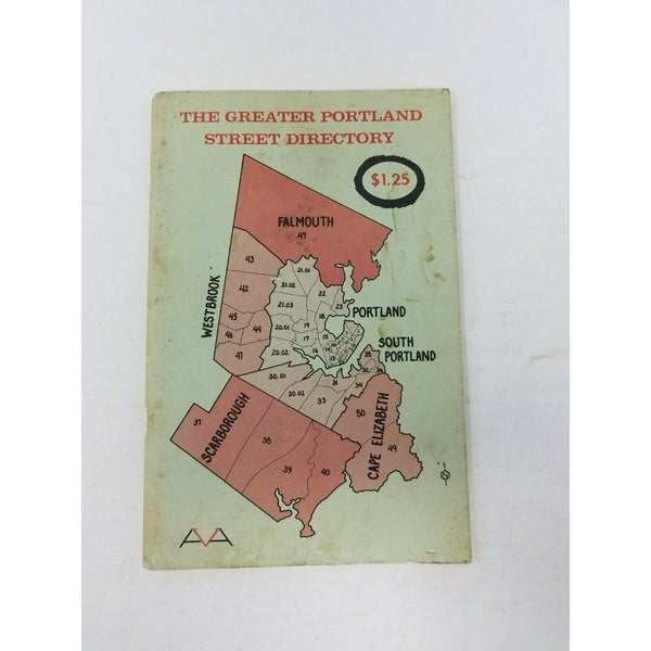 Vintage The Greater Portland Street Directory Maine Maps Book Booklet Ephemera