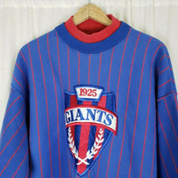 Vintage The Game 1925 New York Giants Pinstriped Pullover Sweatshirt DBL Collar