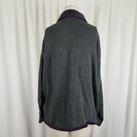 Mix Nouveau Knit Long Cardigan Sweater Coat Womens 20W Plus Coatigan Velvet Trim