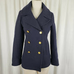 JCrew Stadium Cloth Nello Gori Wool Military Double Breasted Peacoat Womens 2