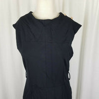 Tyler Boe Viscose Sheath Cap Sleeves Little Black Dress Womens M Stretch Fitted