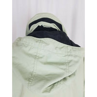 LL Bean Winter Jacket Nylon Parka Full Zip Up Anorak Womens L Ski Snow Green
