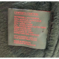Simon Chang Boucle Woven Tweed Plaid Vegan Faux Pile Fur Lined Jacket Womens 7 8