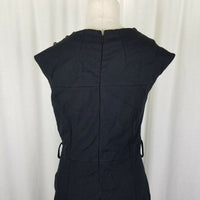 Tyler Boe Viscose Sheath Cap Sleeves Little Black Dress Womens M Stretch Fitted
