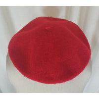 Vintage 1950s Fashions by Arlington Fifth Avenue 100% Wool Red Beret HAT Chapeau