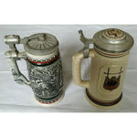 Numbered Avon Large Steins Trains Shipbuilders Ceramarte Brazil Engine Lot of 2