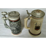 Numbered Avon Large Steins Trains Shipbuilders Ceramarte Brazil Engine Lot of 2