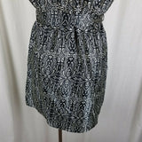 Two Hearts Maternity Enchanted Woven Multi Print Tunic Top Blouse Womens S Black