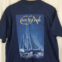 Vintage Crosby Stills & Nash Wooden Ships Concert TShirt Mens XL USA Dbl Sided