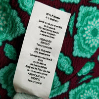 Lularoe Green Medallion Jersey Knit Dress Womens L Scoop Neck Twirl 3/4 Sleeve