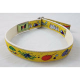 The Belted Cow D-Ring Ribbon Web Belt Cream Beach Scene Kids Youth Boys Girls