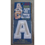 Letter A Iron Stick On Paintable Embroidered Craft Letters Joy S.A. USA 2" Tall