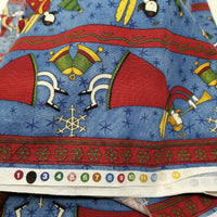 Debbie Mumm Christmas Fabric Hark Herald Angels Trumpet Trees 1.5 Yards Material