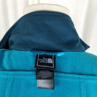 The North Face Fleece Lined Zip Up Microfiber Windbreaker Jacket Womens M Blue