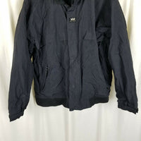 Helly Hansen Fleece Lined Nylon Rain Jacket Windbreaker Mens XL Full Zip Up