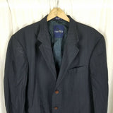 Vintage Nautica Navy Pinstripe 3 Button Wool Sportcoat Jacket Blazer Mens 43L