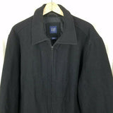 The Gap Wool Blend Quilted Insulated Peacoat Car Coat Jacket Mens XXL 2XL Black
