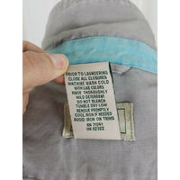 LL Bean Sunwashed Gray Canvas Zip Up Short Barn Coat Denim Jean Jacket Womens L