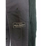 Pietro Sabatini Placket Front Trench Coat Mens 36L Removable Pile Fur Lining