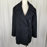 Jones New York Double Breasted Winter Wool Military Short Peacoat Coat Womens L