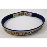 The Belted Cow D-Ring Web Ribbon Belt Woven Canvas Road Race Marathon Blue Men's