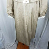 Essentials Worthington Sheen Cinch Cape Top Rain Trench Coat Womens 12 80s Tan