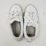 Nike Dance Athletic Shoes White Leather Sneakers Womens 8 2009 366191-103 Silver
