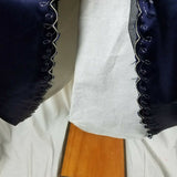 Vintage Navy Blue Velvet Chiffon Jeweled Prom Pageant Dress Junior 2XL Womens XS