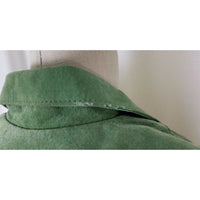 JM Collection Green LEATHER Suede Full Button Up SHIRT JACKET Womens M Celery