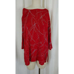 Vintage The Chicks in the Back Room Stretch Top Tunic Shirt Womens L Red Glitter