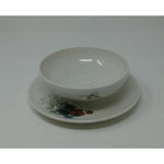 SYRACUSE Carefree True China Wayside Gravy Bowl With Under Plate Fruit Made USA