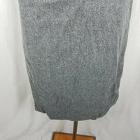 Hannington Boston Gray Wool Flat Front Straight Pencil Skirt Womens 14 Vintage