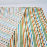 Screenprinted Striped Cotton Fabric Vintage 1+ yards Pinstripes Stripes