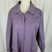 Vintage Mod MCM Purple Long Rain Trench Coat Womens 14P Lilac Lavender 60s 70s